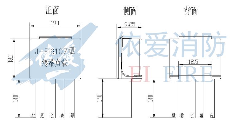 J-EI6107型终端负载外形尺寸