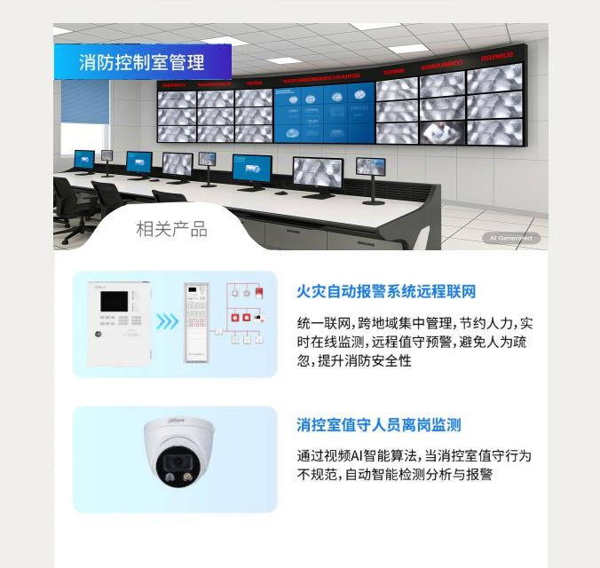 大华消防铁路行业数智安消电一体化解决方案-消防控制室管理