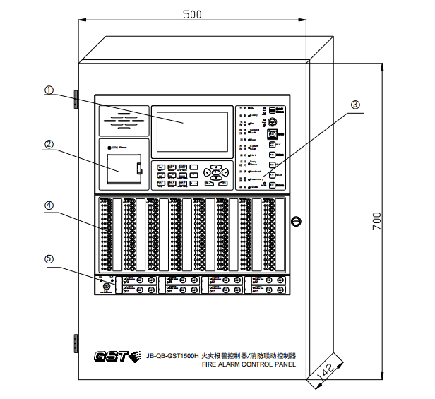 JB-QB-GST1500H火灾报警控制器（联动型）高能消防主机（新国标）