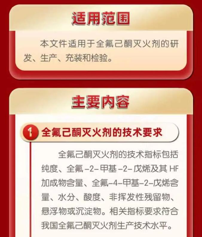 GB45944-2025《全氟己酮灭火剂》适用范围
