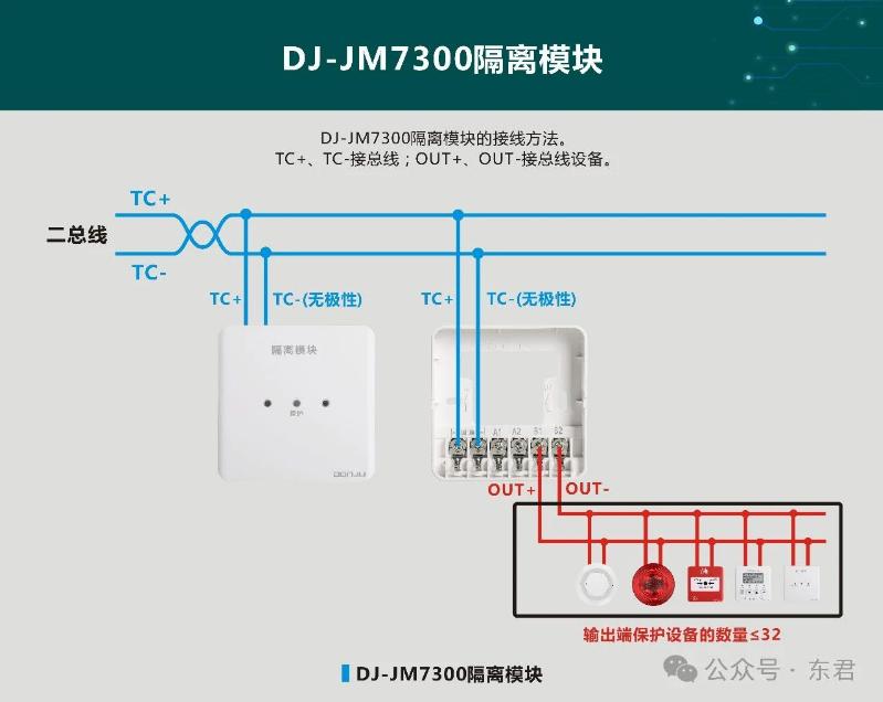 DJ-JM7300隔离模块接线图