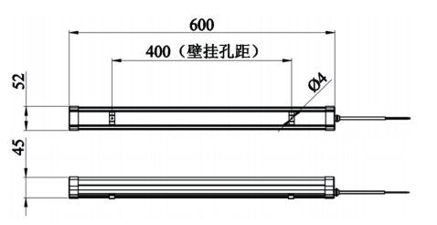 KW-ZFJC-E9W-7116应急照明一体条管灯
