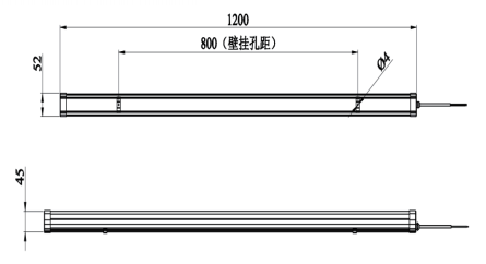 KW-ZFJC-E12W-7117/7117L应急照明一体条管灯
